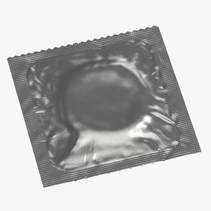 condom wrapped silver 3D model