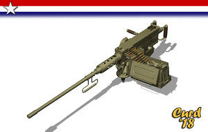 3D m2 50 machine gun