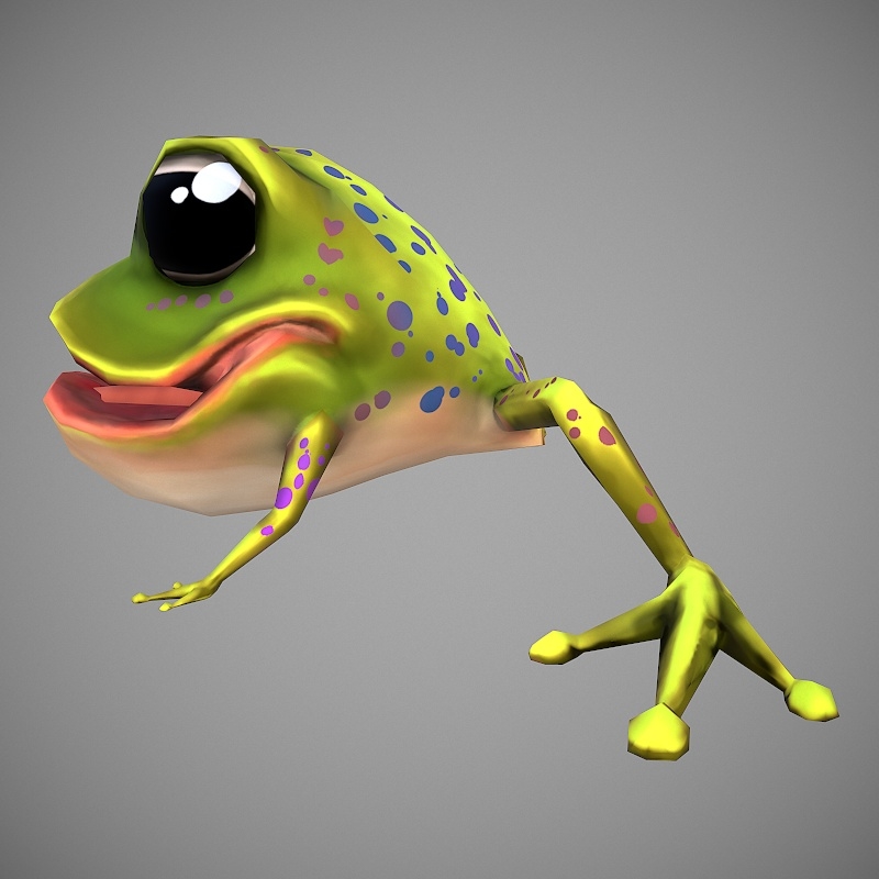 Cartoon frog 3D - TurboSquid 1335265
