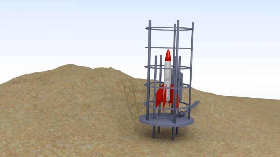 火箭发射器3d模型