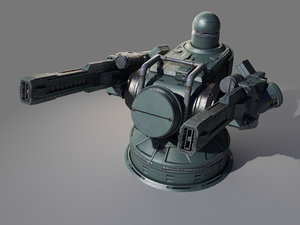 turret sci-fi 3D model