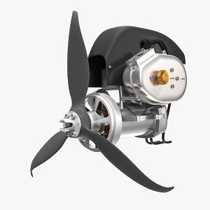 piston engine propeller 3D model