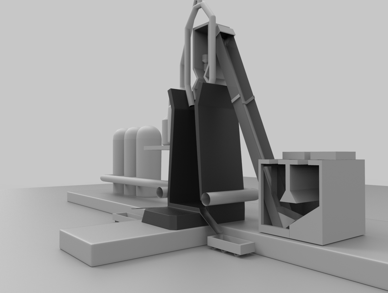 3D blast furnace TurboSquid 1335510