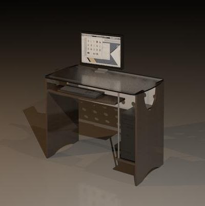 Building Revit Family Computer Desk Workstation