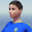 female soccer player 3d model