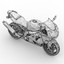 kawasaki super sport motorcycle 3d model