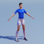 female soccer player 3d model