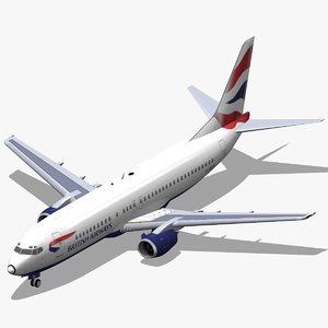 3d b 737-400 british airways model