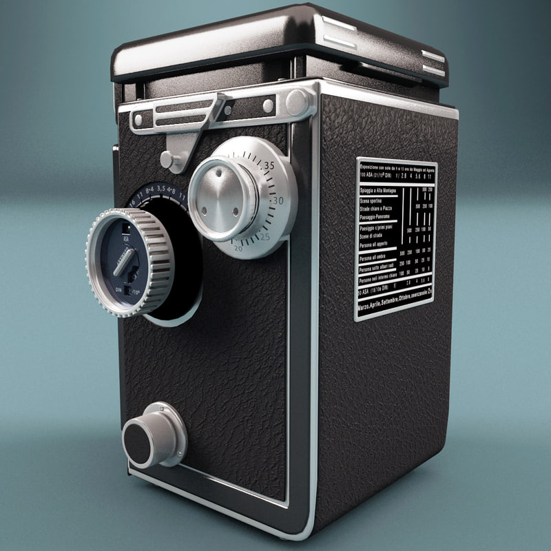 3d xsi antique camera rolleiflex tessar