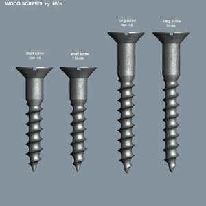 3ds max wood screws