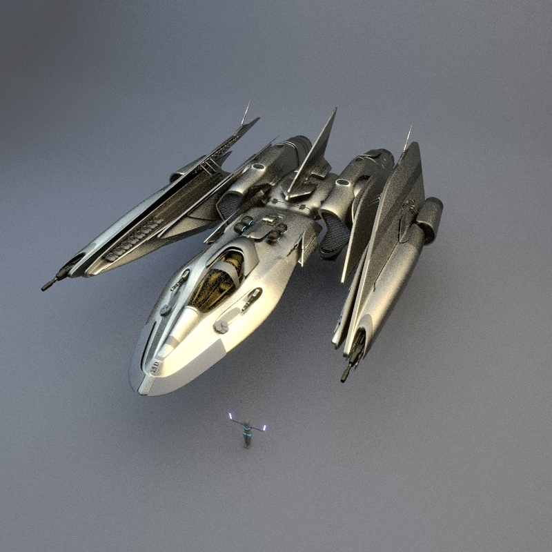 space spaceship 3d model