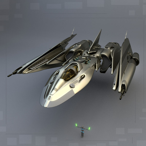 missile sci fi 3d model