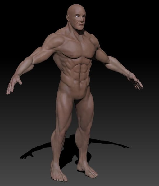 3d obj nude male