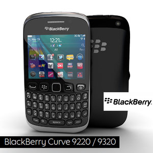 3d new blackberry curve 9320 model