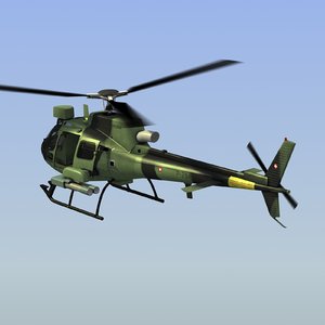 3d model as550 c2 fennec helicopter