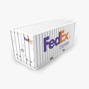 3ds max fedex cargo trade container