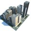 3d model city big cityscape buildings