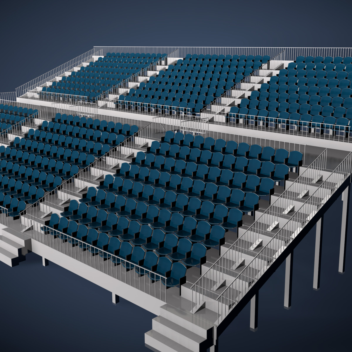 grandstand seating set c4d