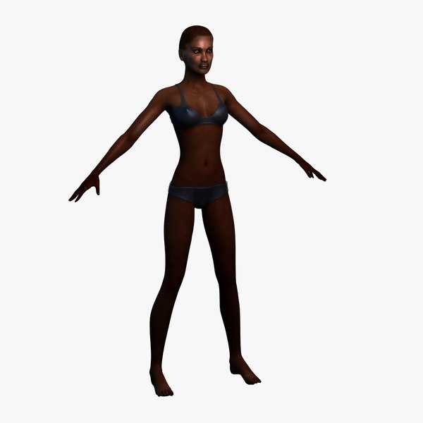 3d african female anatomy