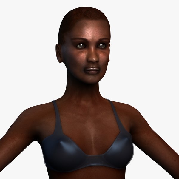 black african female anatomy 3d model