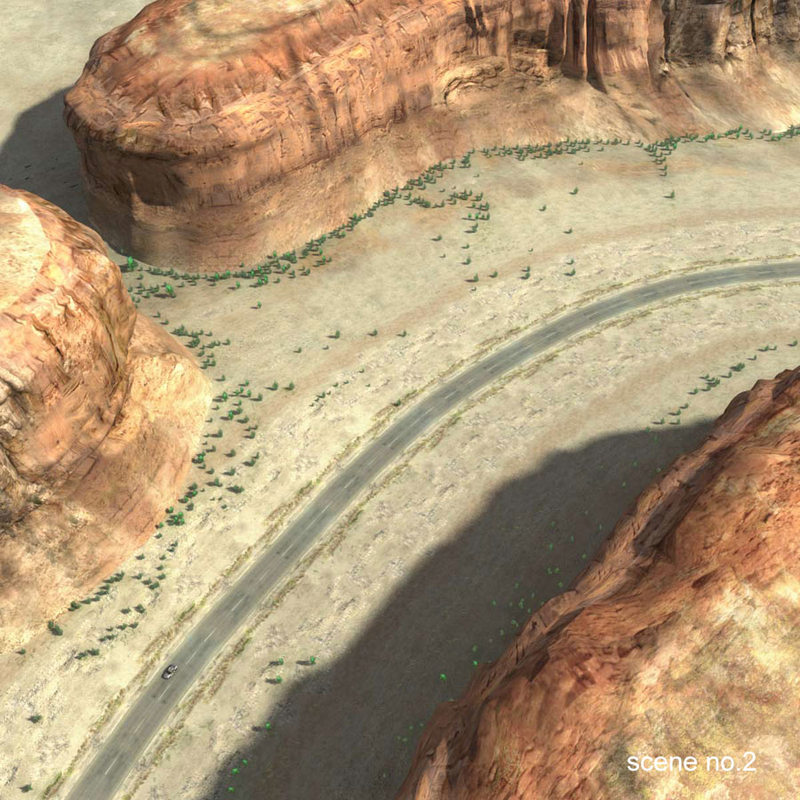 3d model landscape desert mountains terrains