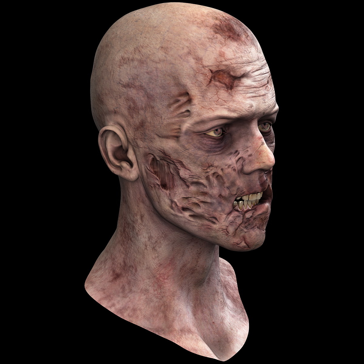 3d model of zombie head