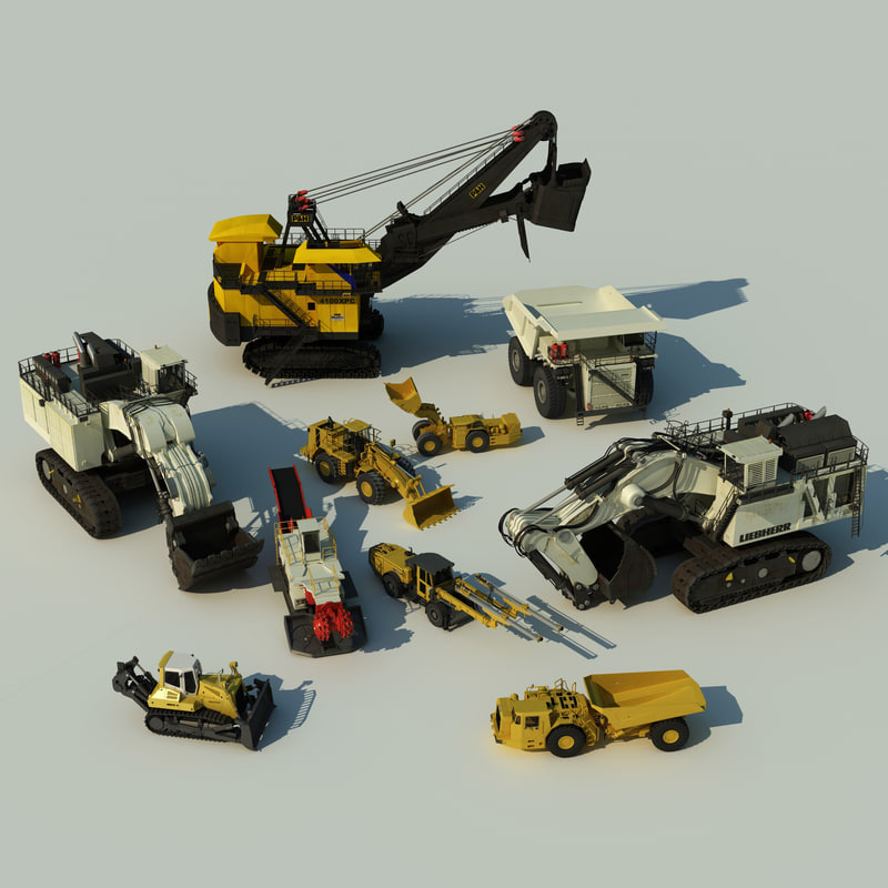 mining machines roadheader 3d model