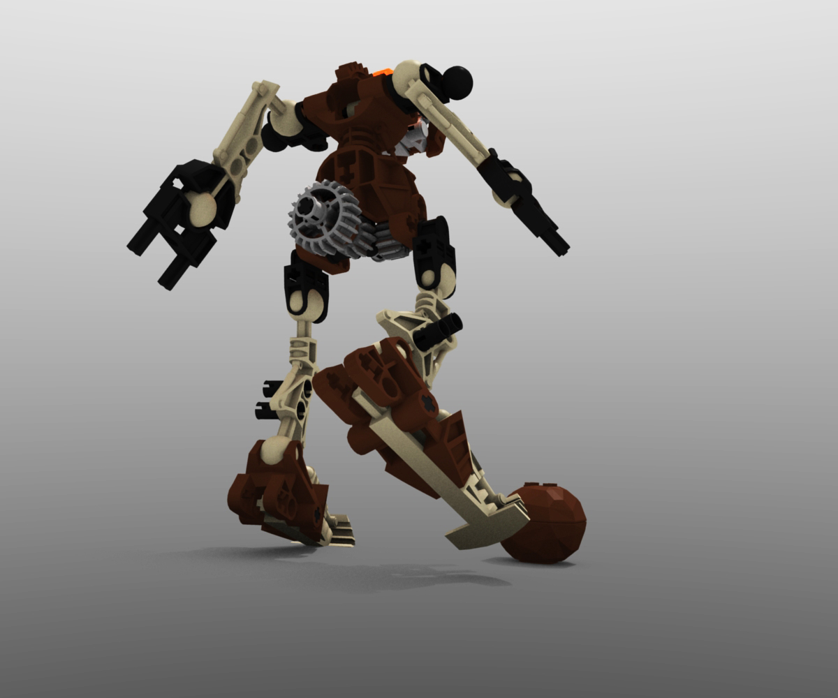 3d model of lego bionicle pohatu