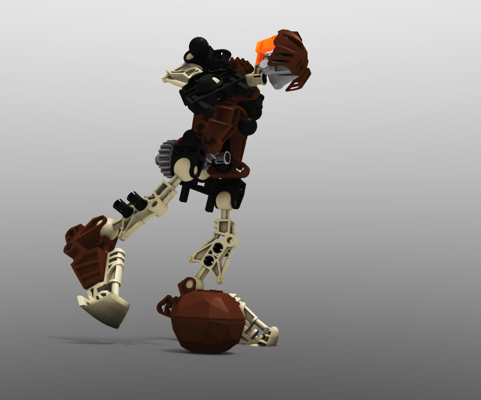 3d model of lego bionicle pohatu