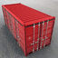 3d iso open shipping container