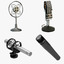 4 microphones set shure 3d max