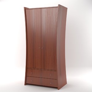 3ds embrace wardrobe mahogany