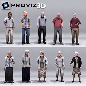3d model elderly people