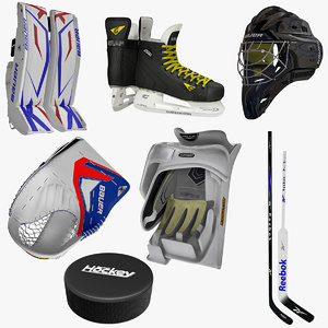 3ds max ice hockey goalkeeper equipment