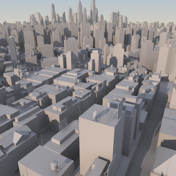 3d organically city mass modeled