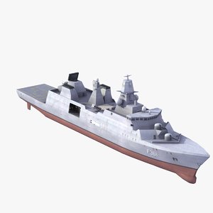 3d model lod iver huitfeldt frigate