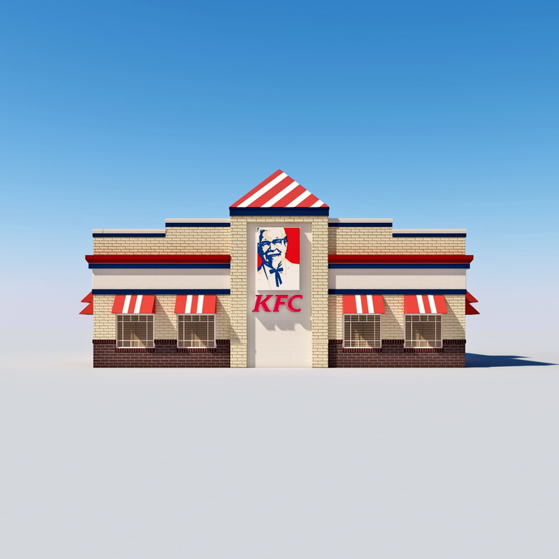 3d kfc restaurant house