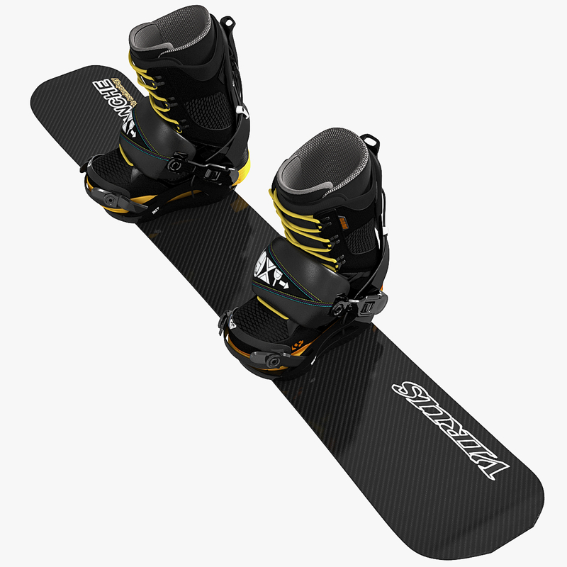3d snowboard equipment model