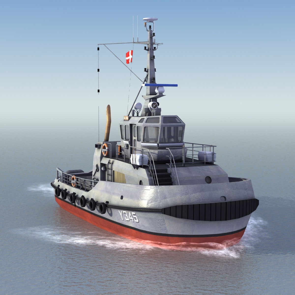 harbor tugboat 3d model