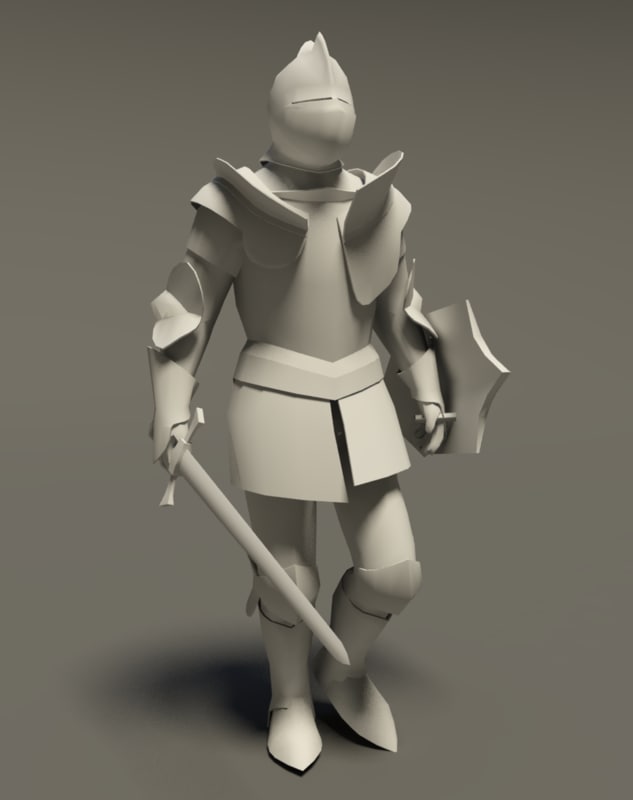 3ds max medieval knight rigged cat