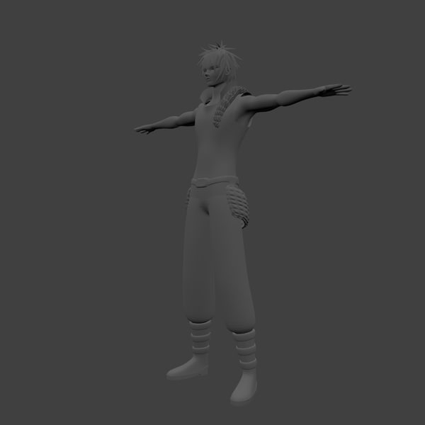 3d model concept male anime