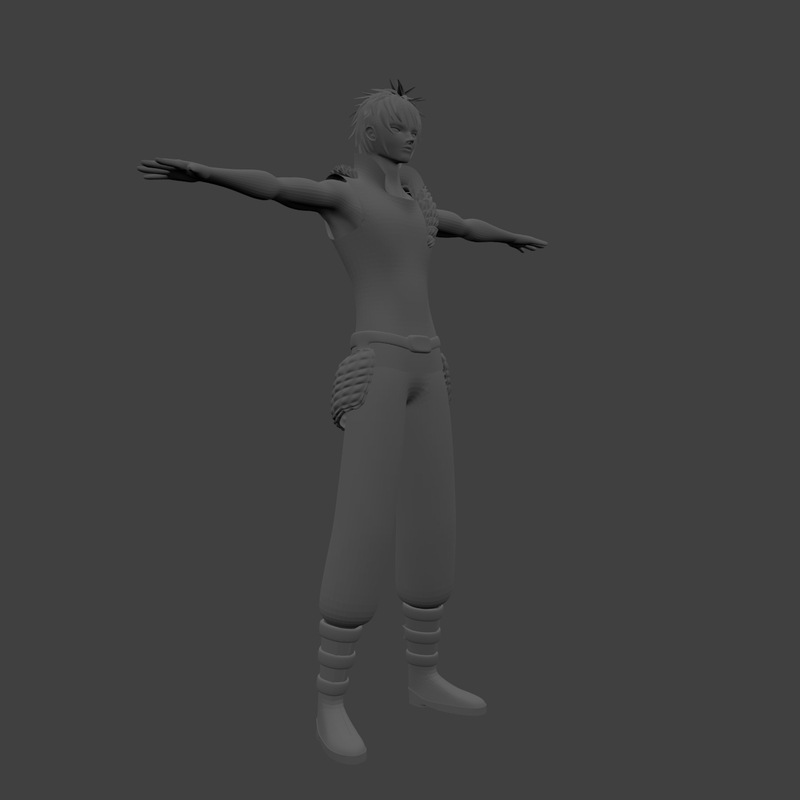 3d model concept male anime