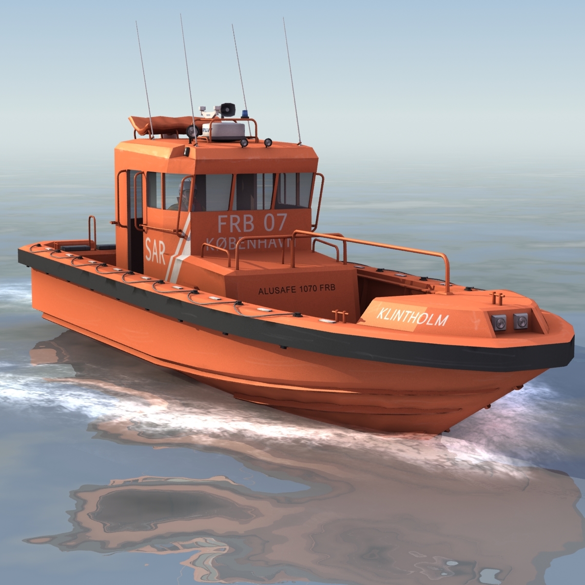 fast rescue boat 3d max