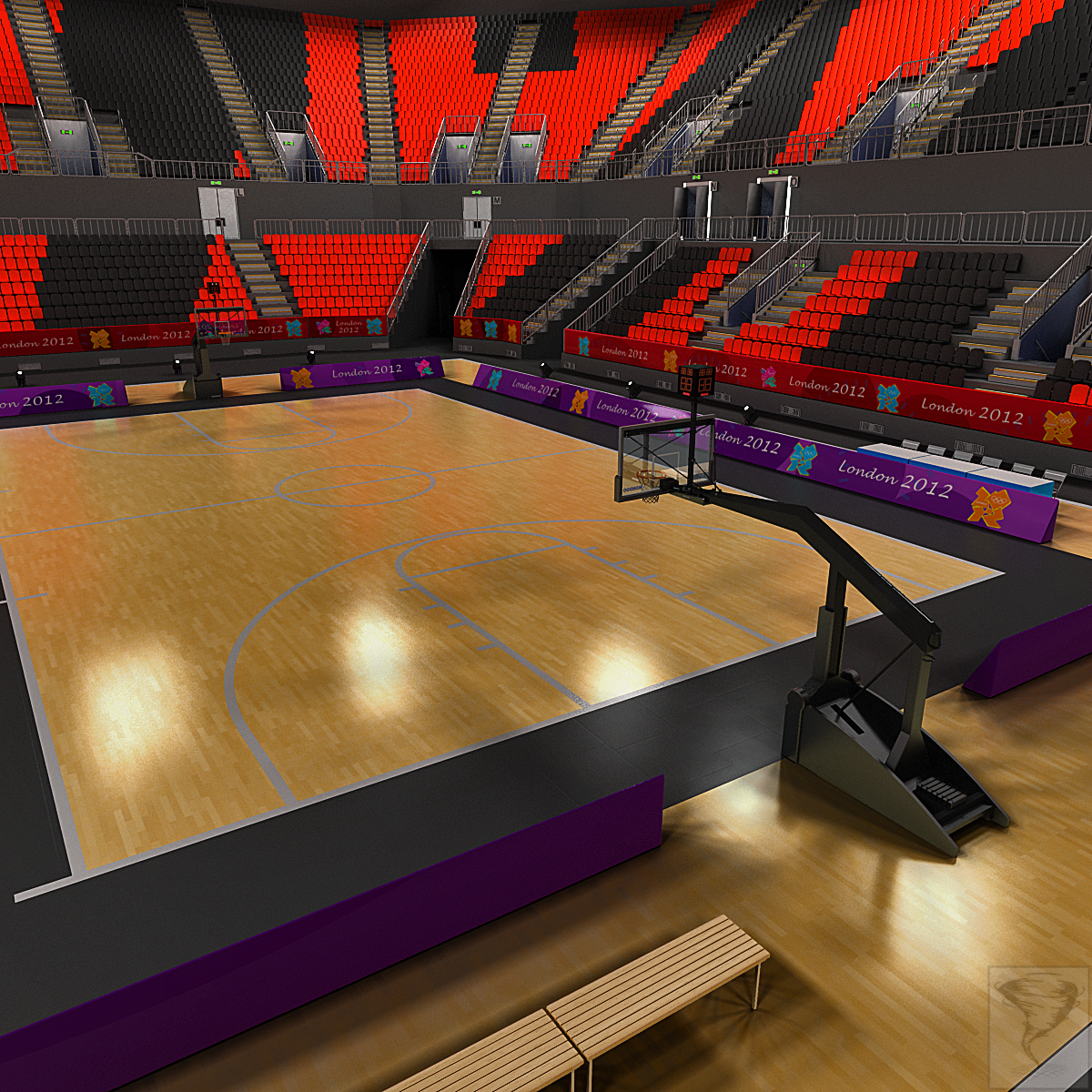 3d model basketball arena