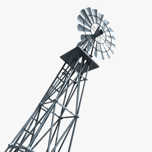 traditional windmill american 3d model