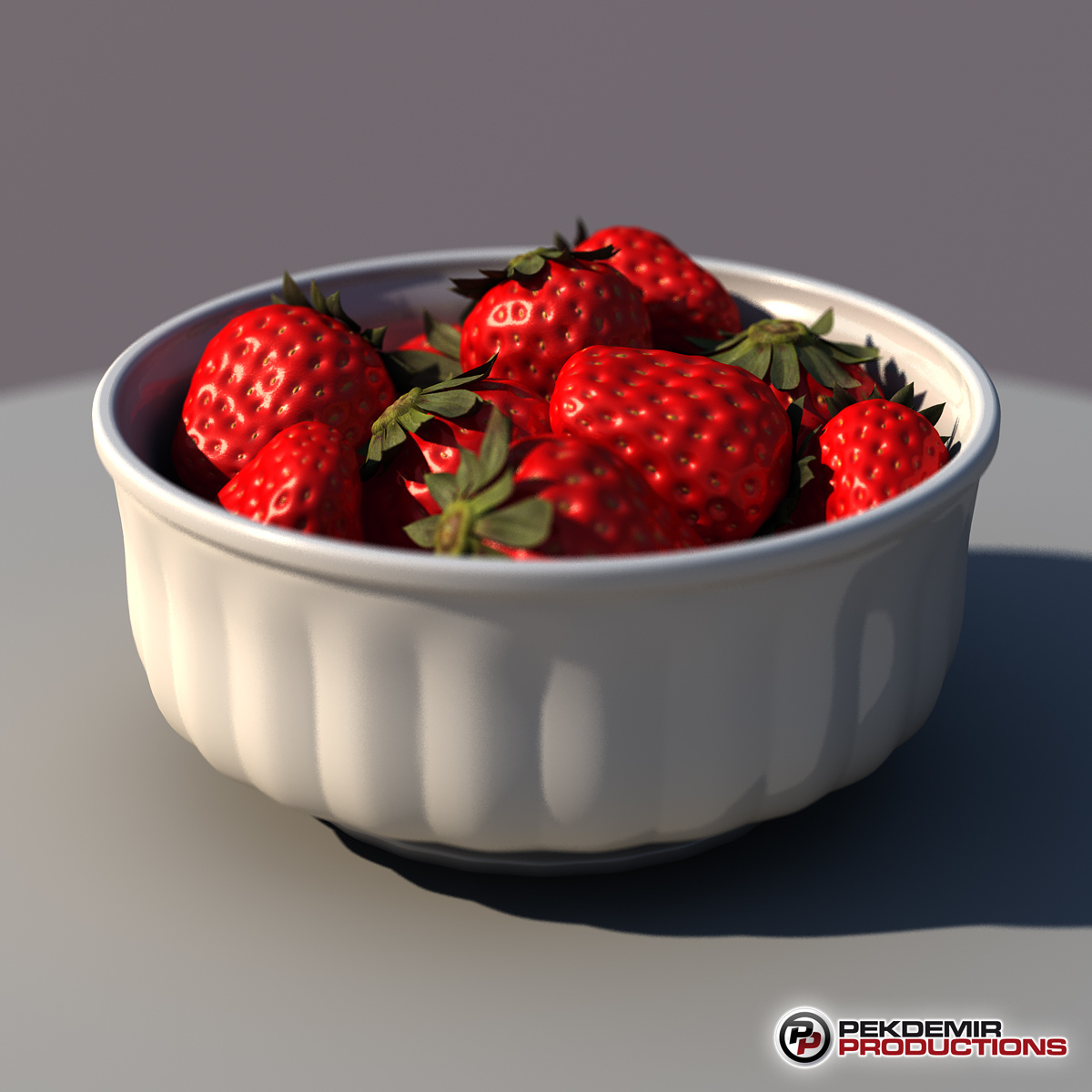 strawberry bowl 3d model