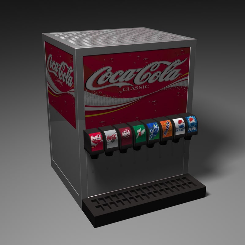 3d soda dispenser model