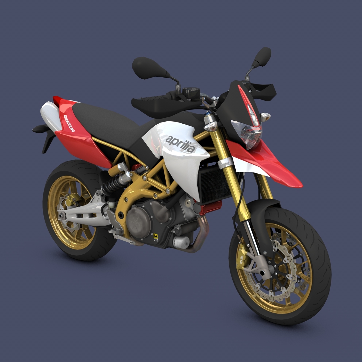 aprilia dorsoduro sm 750 supermoto摩托车3d模型
