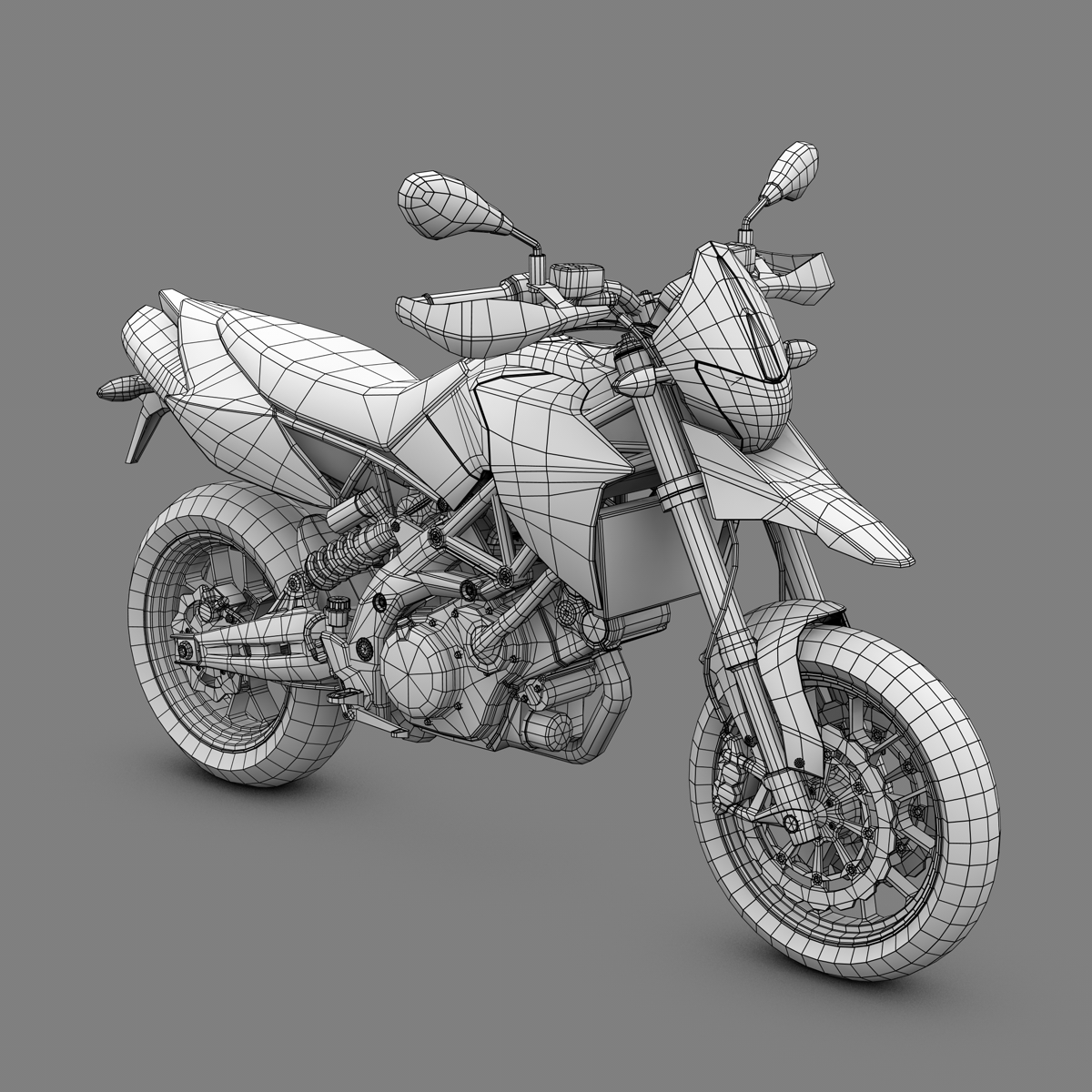 aprilia dorsoduro sm 750 supermoto摩托车3d模型