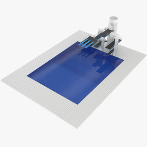 3d olympic diving pool model